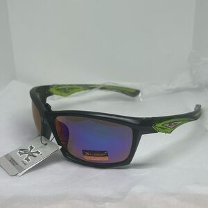 XLoop Sport Sunglasses – Mirrored Lens – Green/Black Frame – UV400 Protection